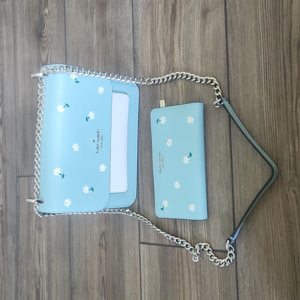 Floral Kate Spade Crossbody Purse with wallet